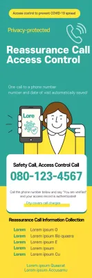 Banner promocional de controle de acesso simples azul-petróleo