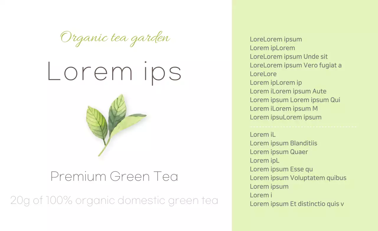 Green Clean Tea Label Banner