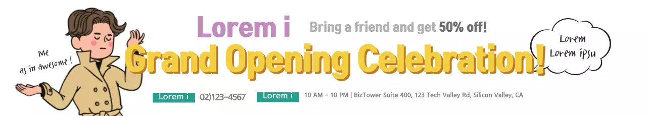 Banner promocional de abertura de quadrinhos amarelos