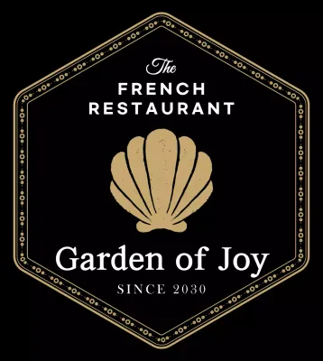 Restoran Prancis dengan hiasan bingkai emas