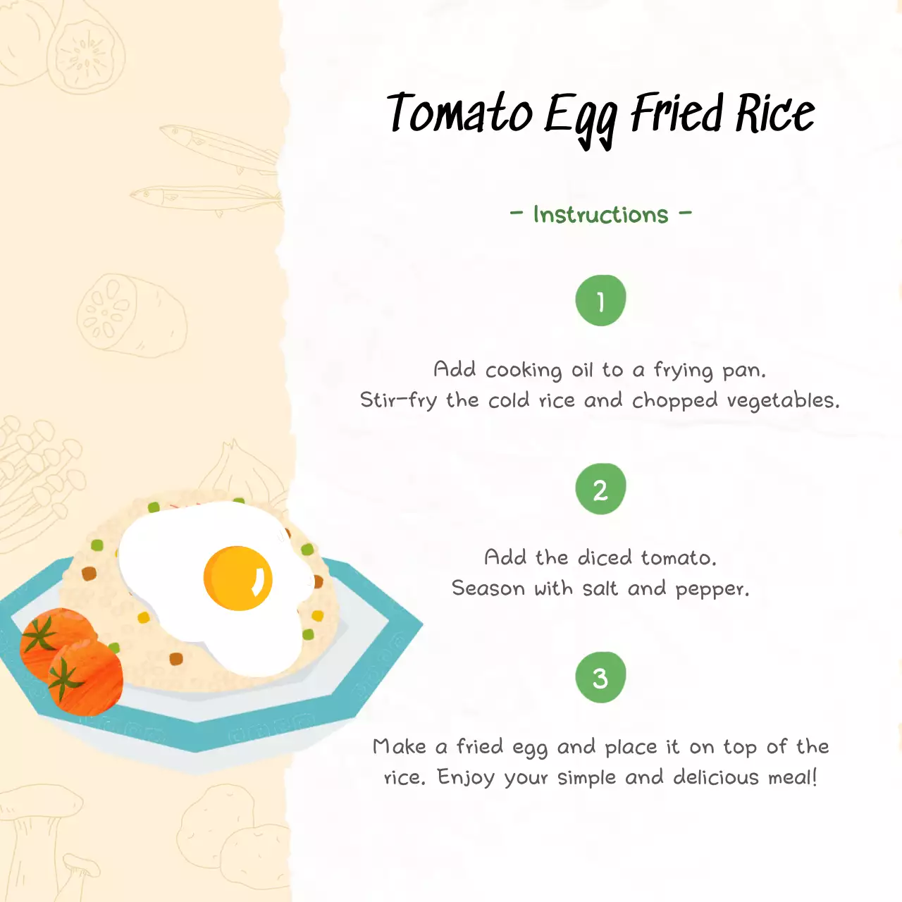 Beige Simple Recipe Guide Instagram Post