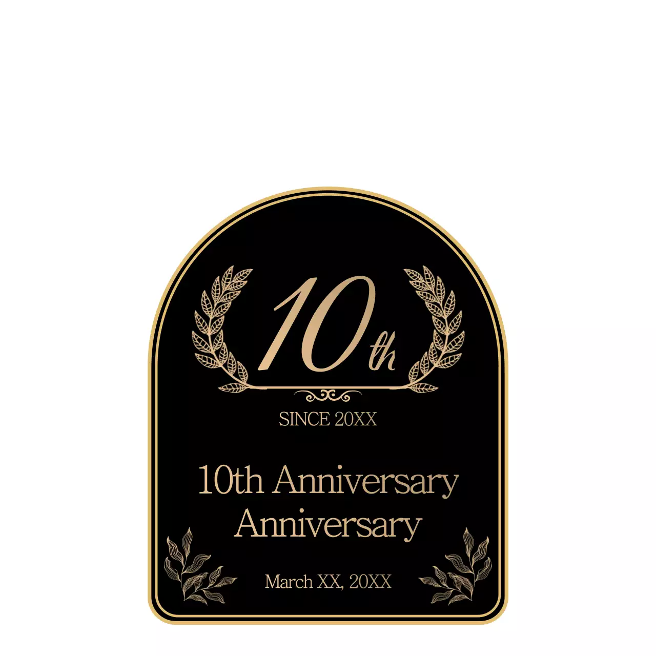 Một lễ kỷ niệm đơn giản và đầy cảm xúc theo phong cách lễ tạ ơn kỷ niệm thành lập với màu đen và vàng. 