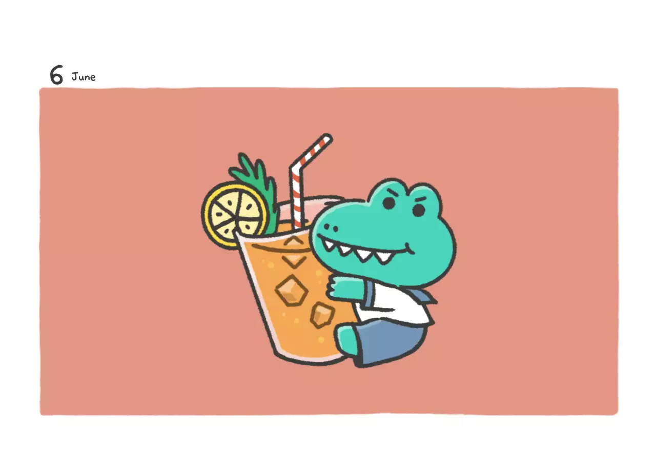 A calendar with a cute Argo illustration concept