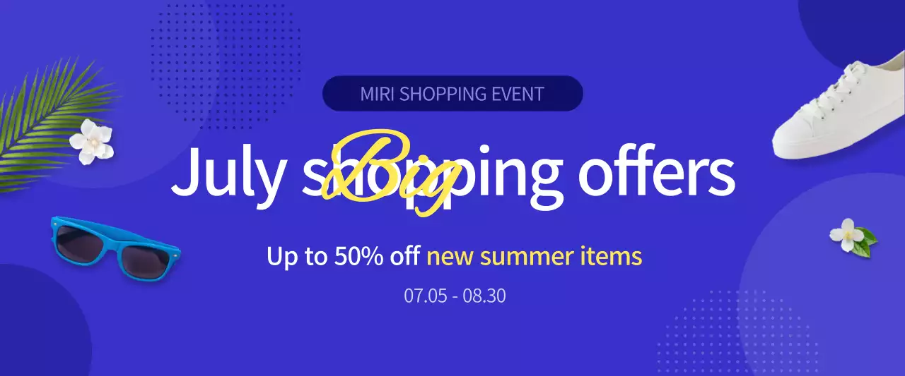 Biểu ngữ khuyến mại mua sắm hiện đại màu xanh