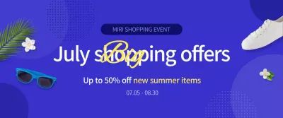 Biểu ngữ khuyến mại mua sắm hiện đại màu xanh