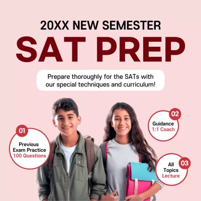 Pink Modern Sat Lecture Social Media Post