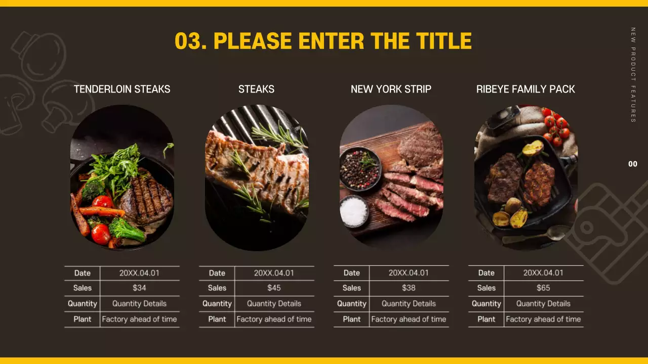 Presentasi Promosi Makanan Modern Kuning