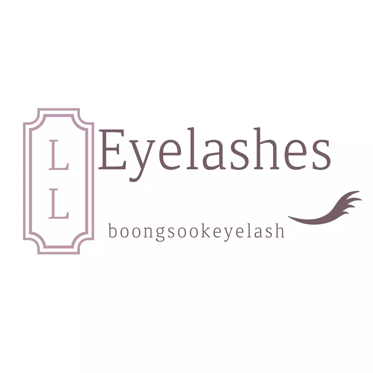 Purple Simple Eyelashes Promotion Logo