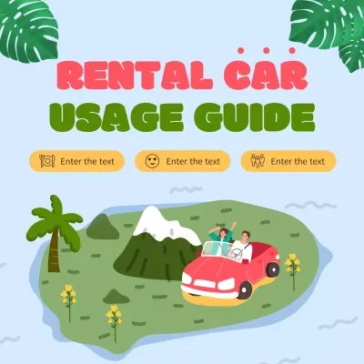 Red Cartoon Rental Guide Social Media Post