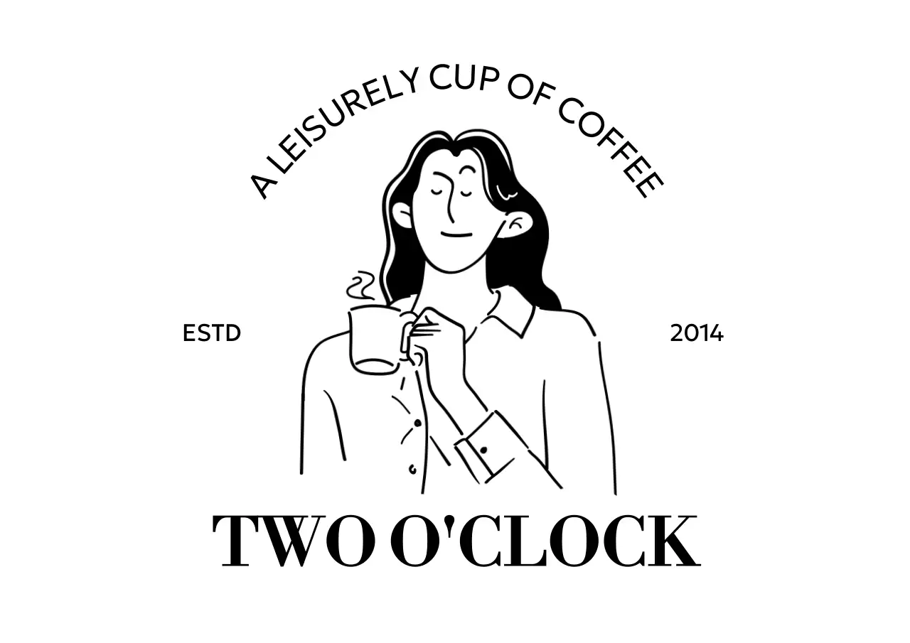 For a cafe with a black illustration of a woman drinking coffee