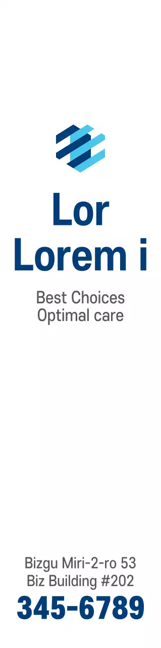 Untuk mempromosikan rumah sakit umum dengan logo biru dan biru muda yang sederhana