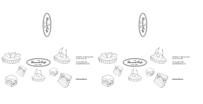 Monochromatic, emotional illustration pattern style for cafe information and promotion