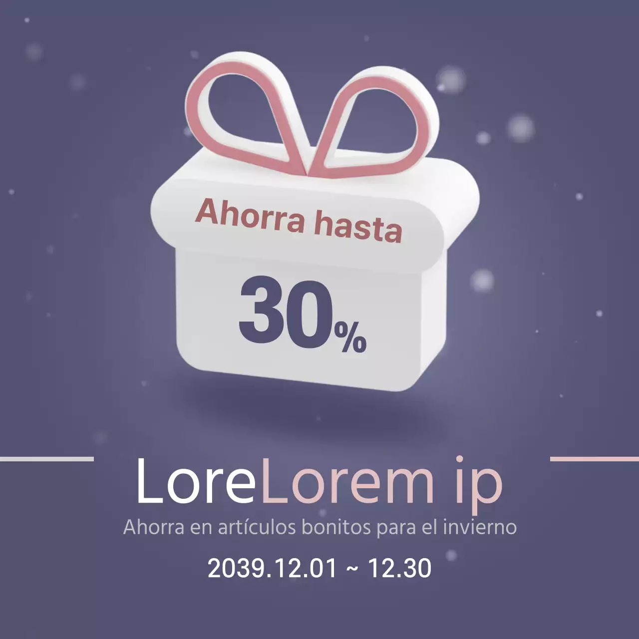 Venta especial de invierno