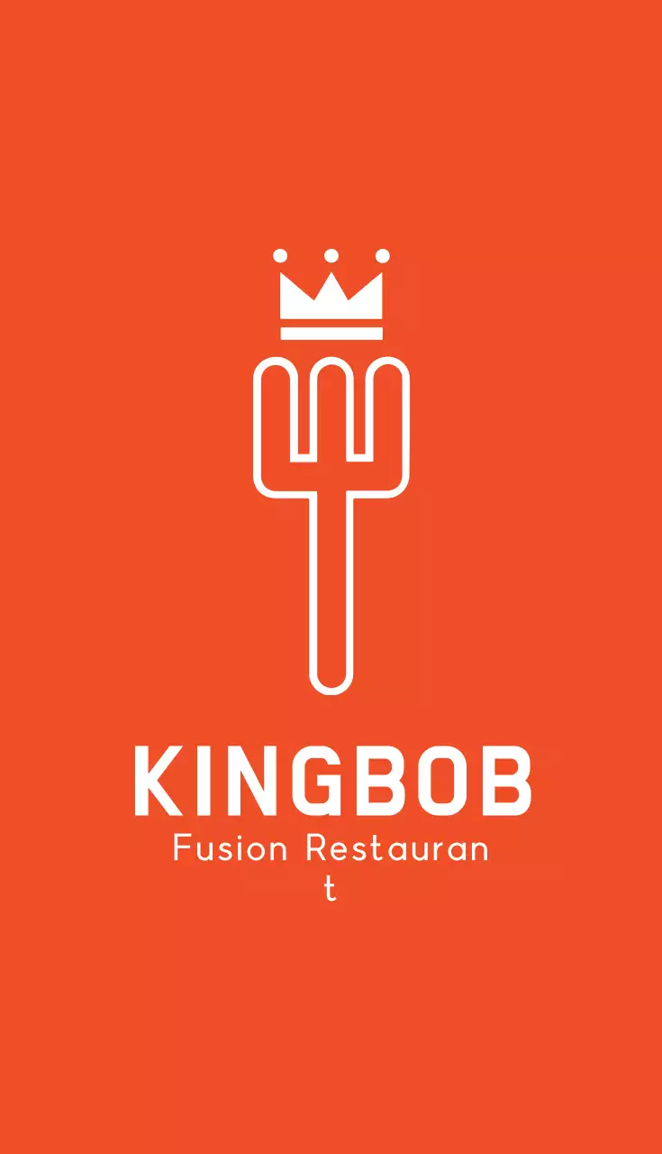 Kartu Nama Promosi Restoran Orange Minimal