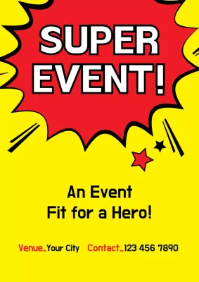Yellow Comic Event Promotion Poster