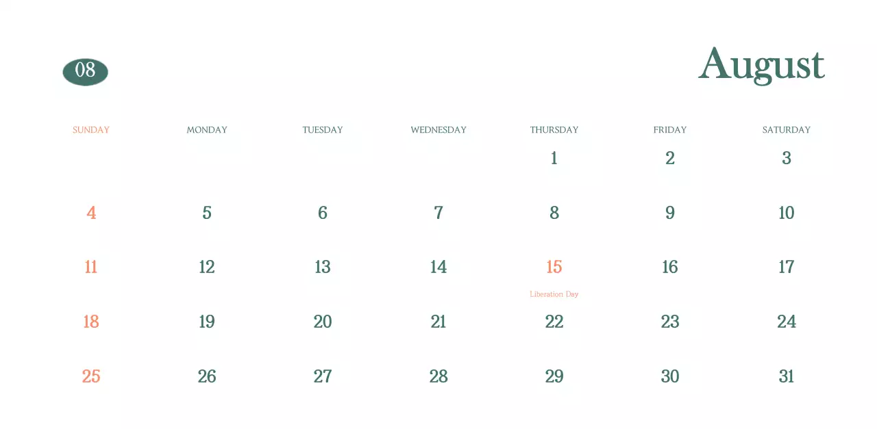 Cafe calendar with drink of the month recommendations