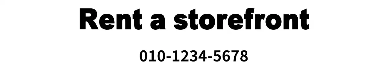 Banner de propaganda de vitrine em negrito preto