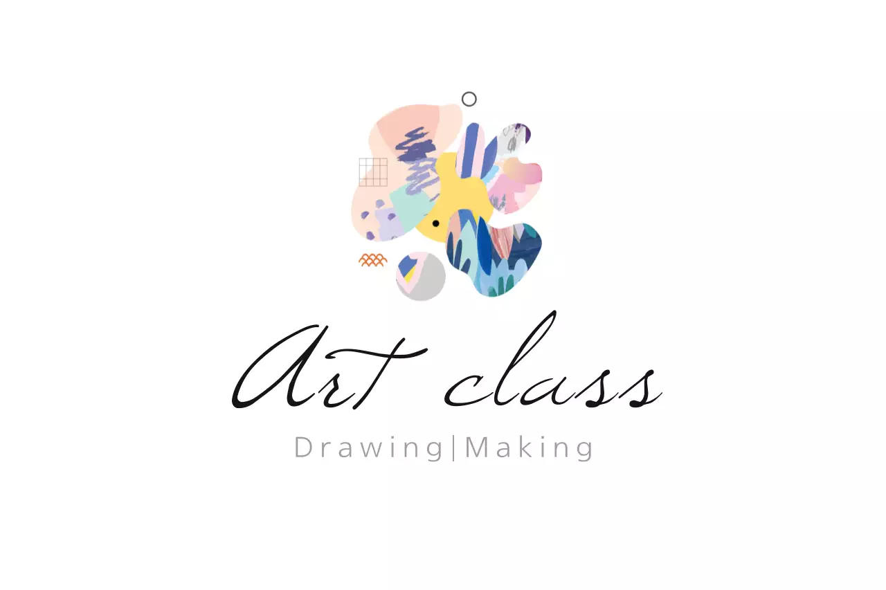 White Minimal Art Class Course Banner