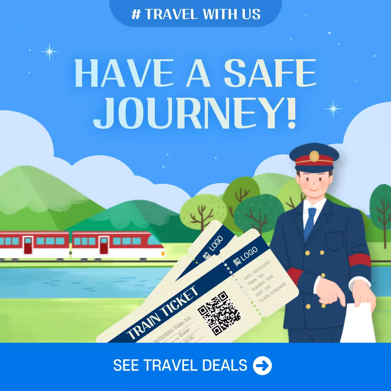 blue illustration railroad day south coast travel how to weave cardnews