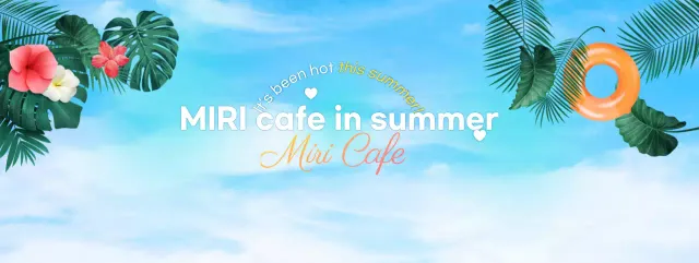 A cool summer concept cafe in light blue
