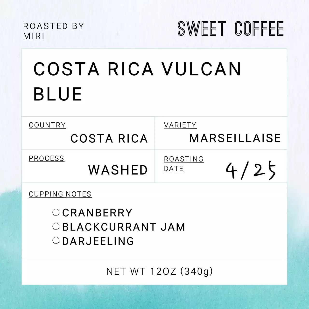 Stiker label biji kopi