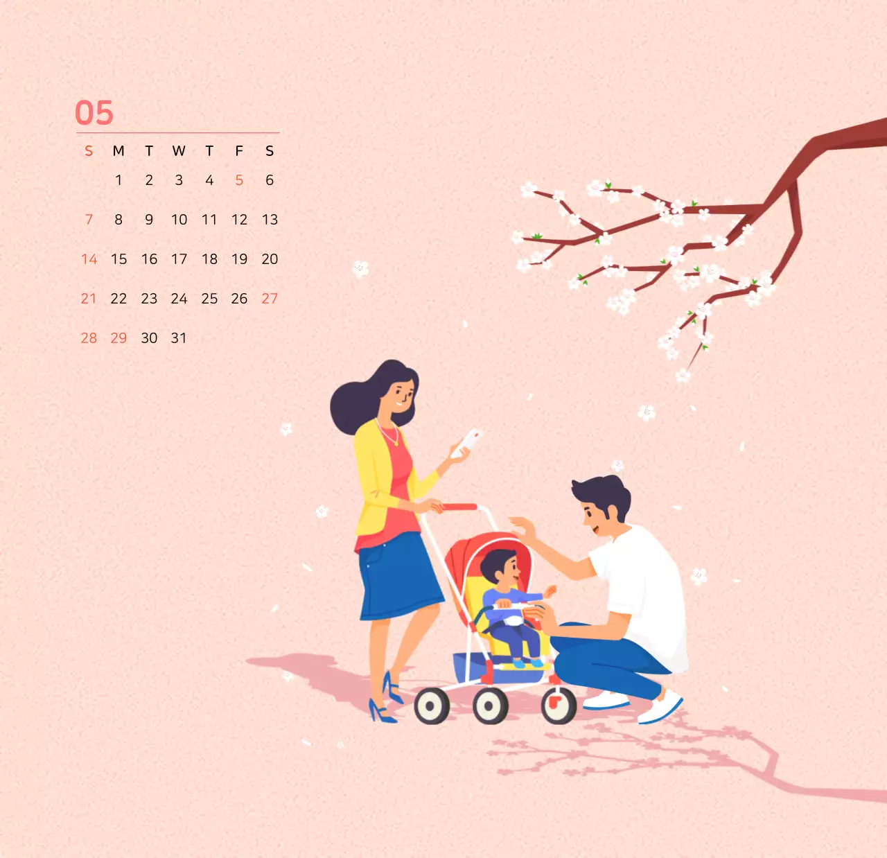 Khái niệm minh họa gia đình với nhiều màu sắc khác nhau