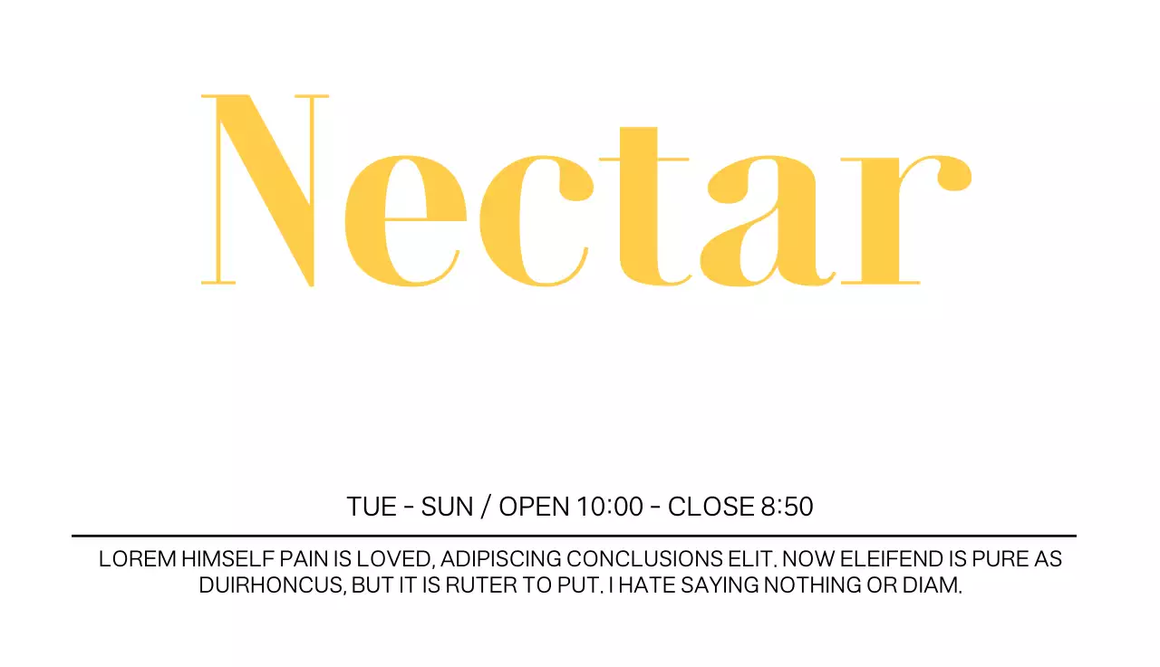 Kartu nama dalam bahasa Inggris dengan warna aksen yang berani