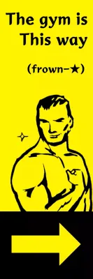 Faixa de aviso de academia amarela em negrito