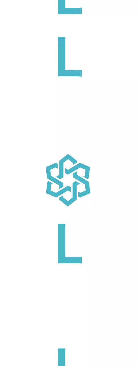 Design a simple bank logo with a turquoise colored line of symbols