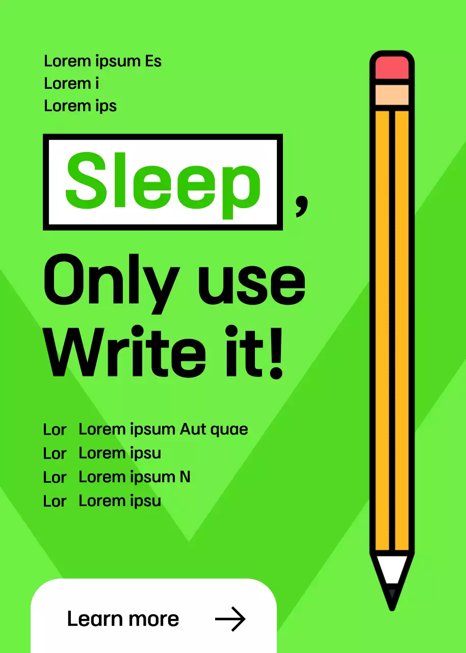 Poster Promosi Penulisan Modern Hijau