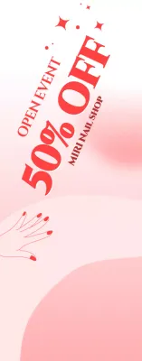 Promote your nail salon with a cute pink background