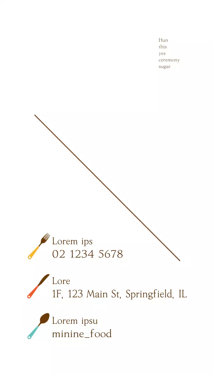 Kartu Nama Promosi Restoran Minimalis Putih