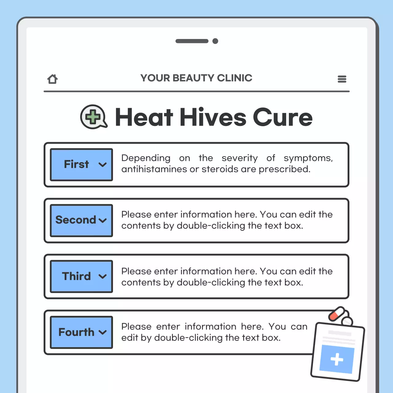Blue Simple Medical News Announcement Instagram Carousel