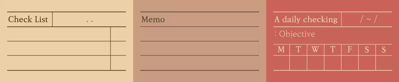 Clean notepad concept pattern with warm colors