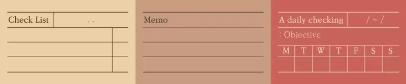 Clean notepad concept pattern with warm colors