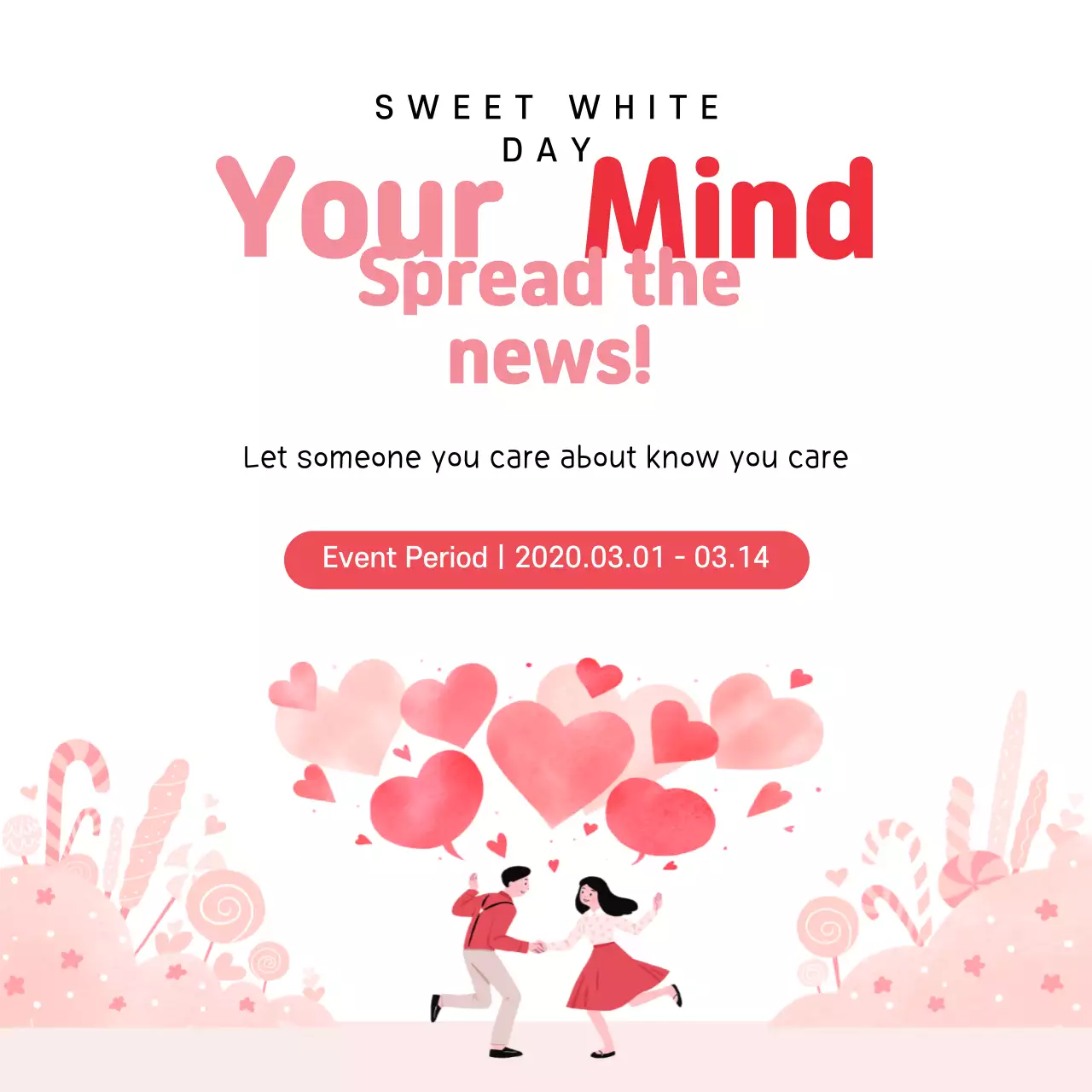 Pink Modern Love Promotion Banner