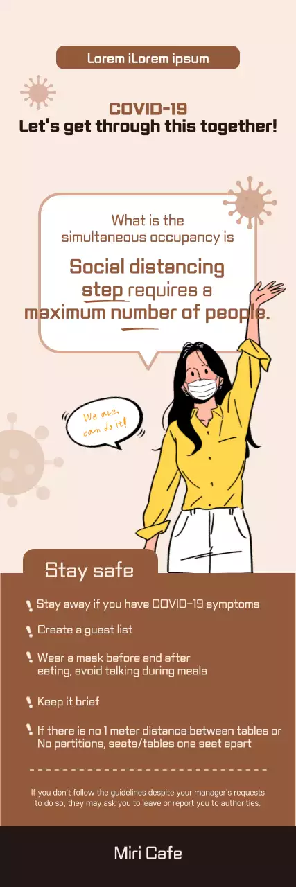 Banner de anúncio de segurança moderno bege