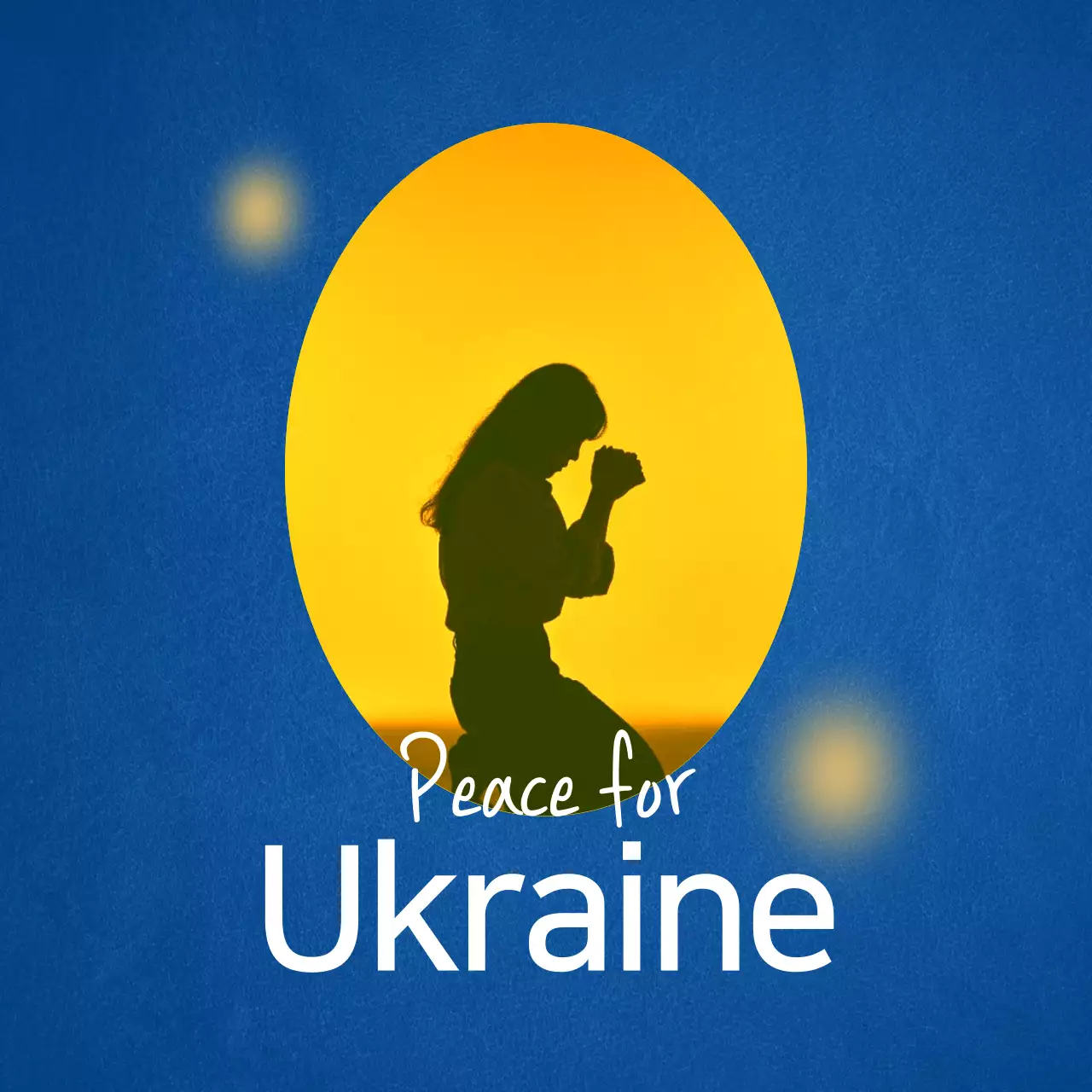 Blue Minimal Peace Announcement Social Media Post