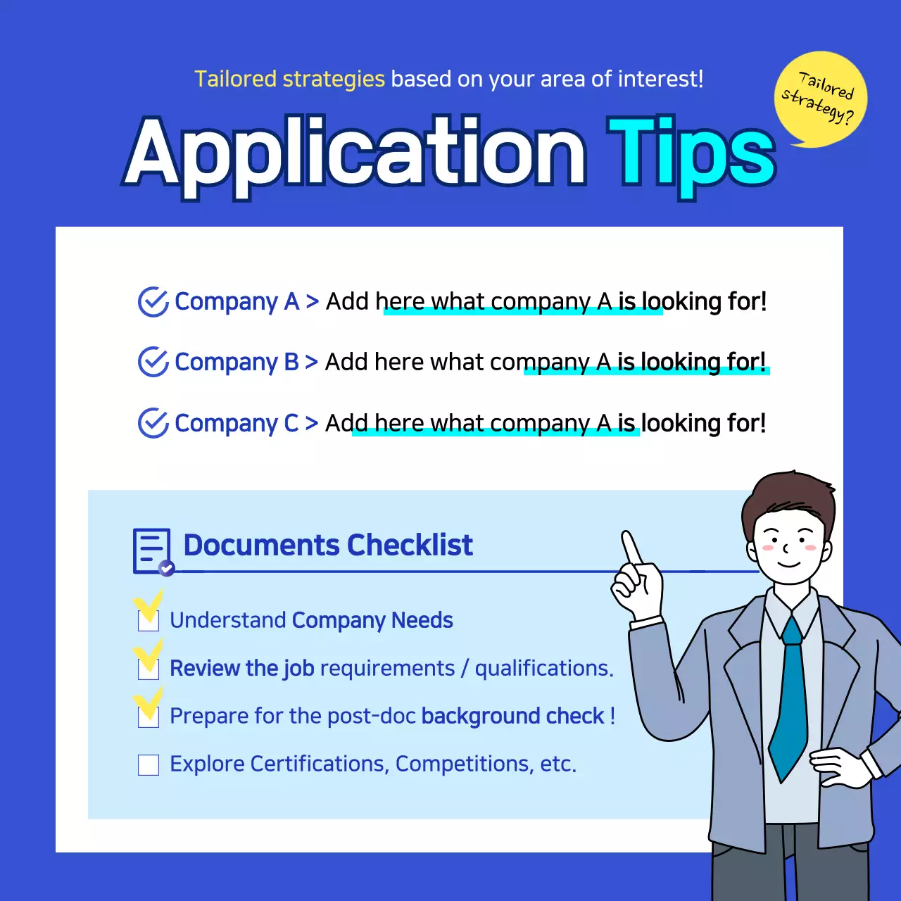 Blue Modern Job Guide Instagram Carousel