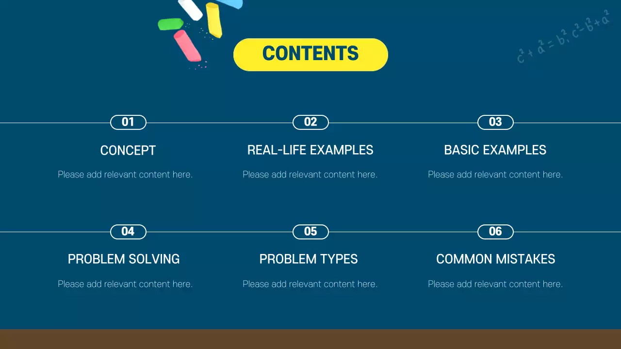 Blue Retro Math Course Presentation
