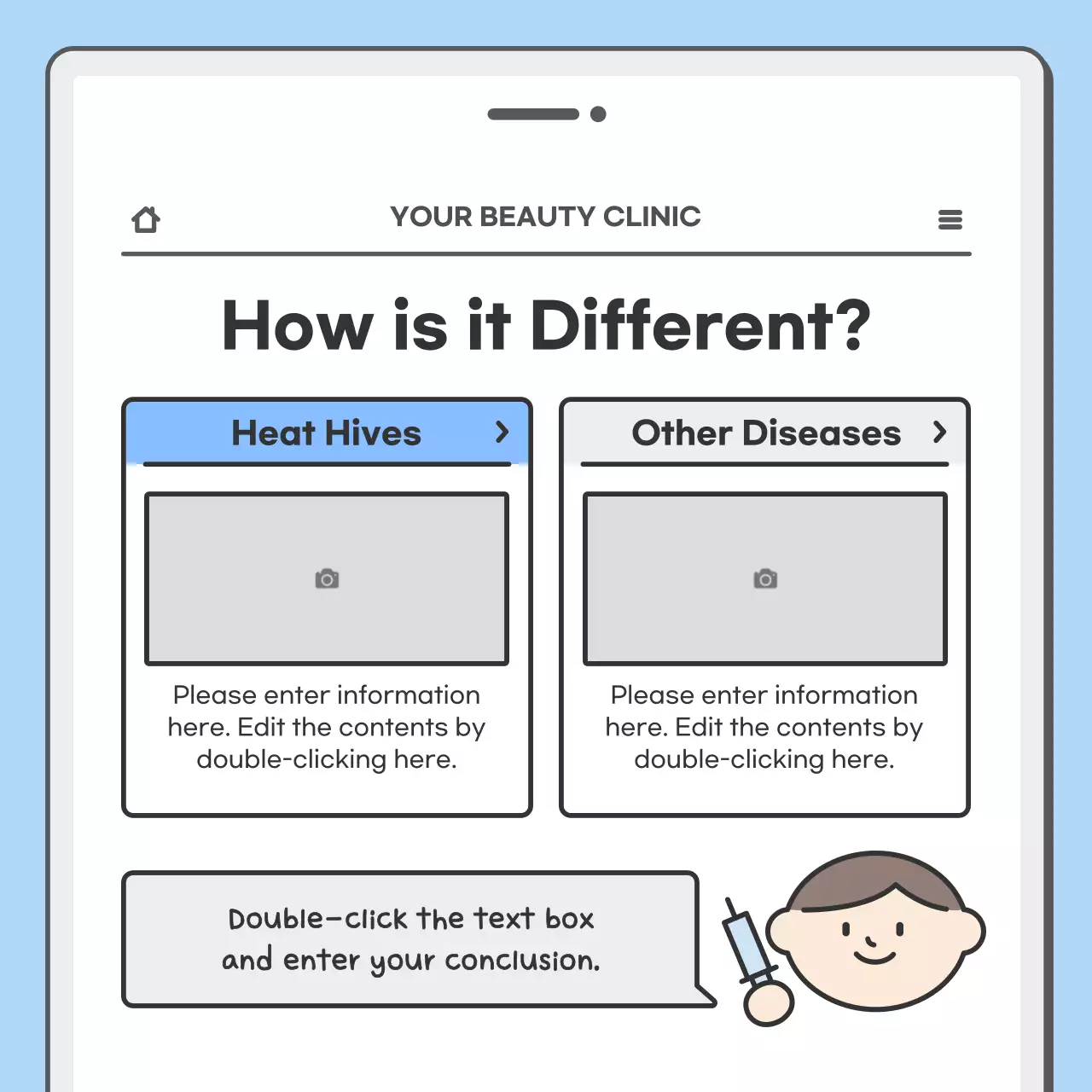 Blue Simple Medical News Announcement Instagram Carousel