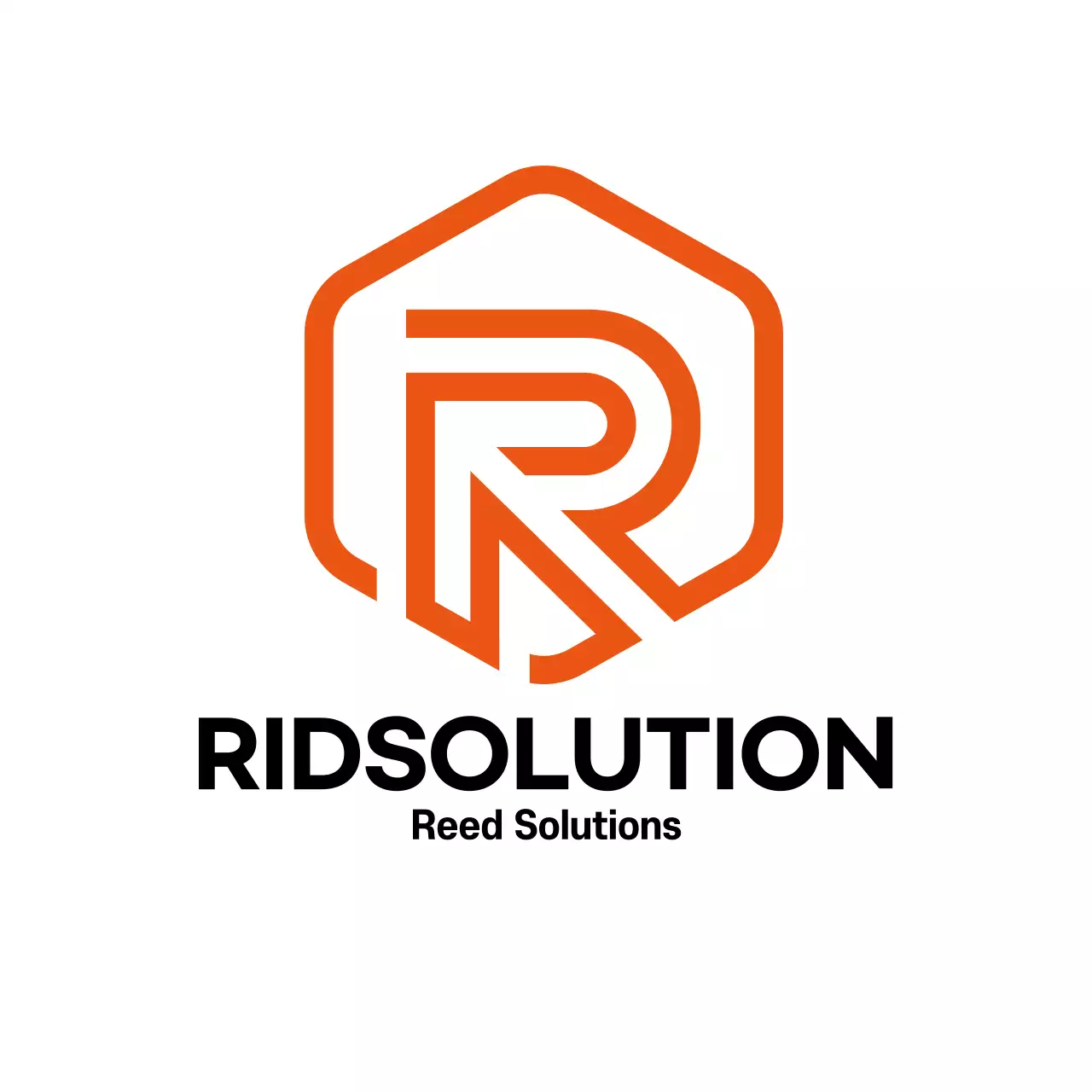 Simple orange company logo corporate coaster