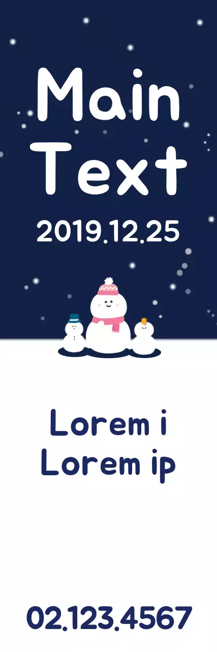 Banner de anúncio de inverno simples da Marinha