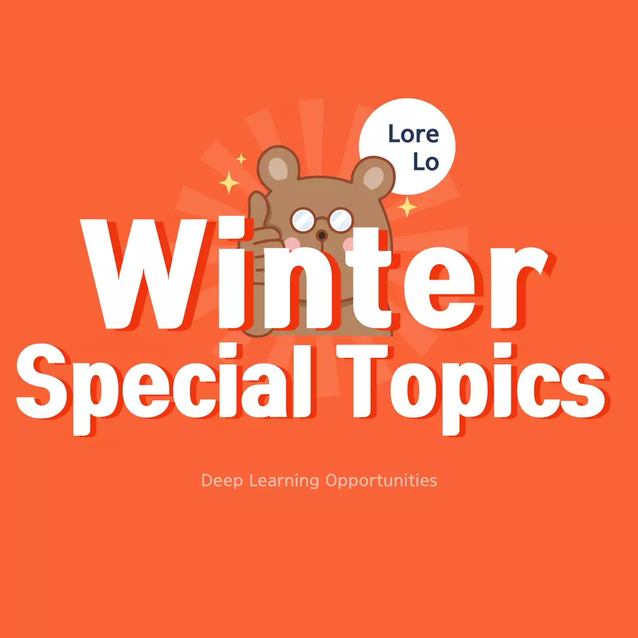 Orange Trendy Learning Announcement Banner