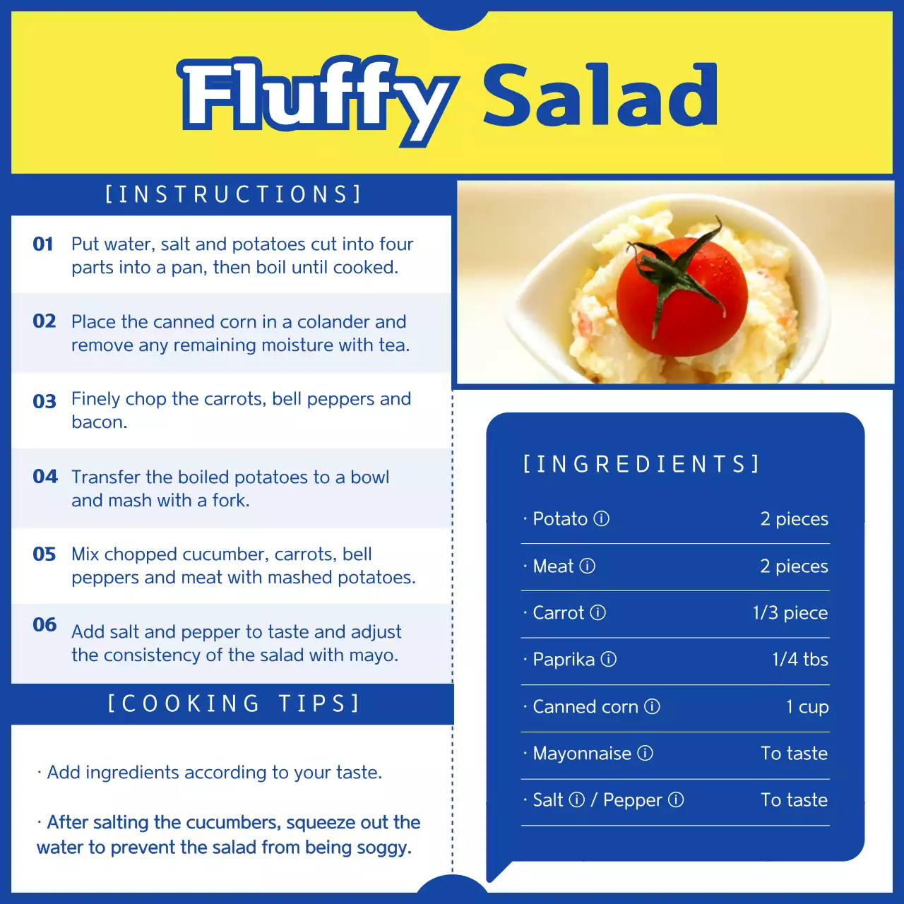 Yellow Trendy Potato Recipe Promotion Instagram Carousel