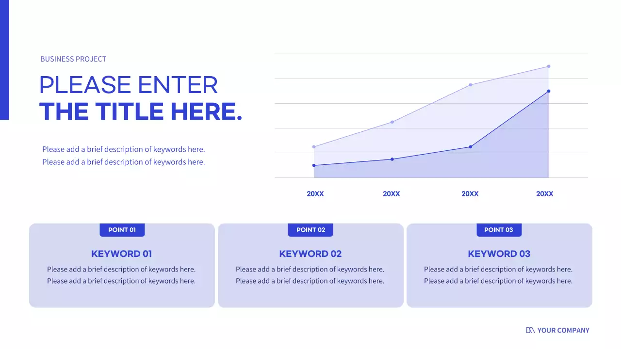 Clean business with white and blue tones