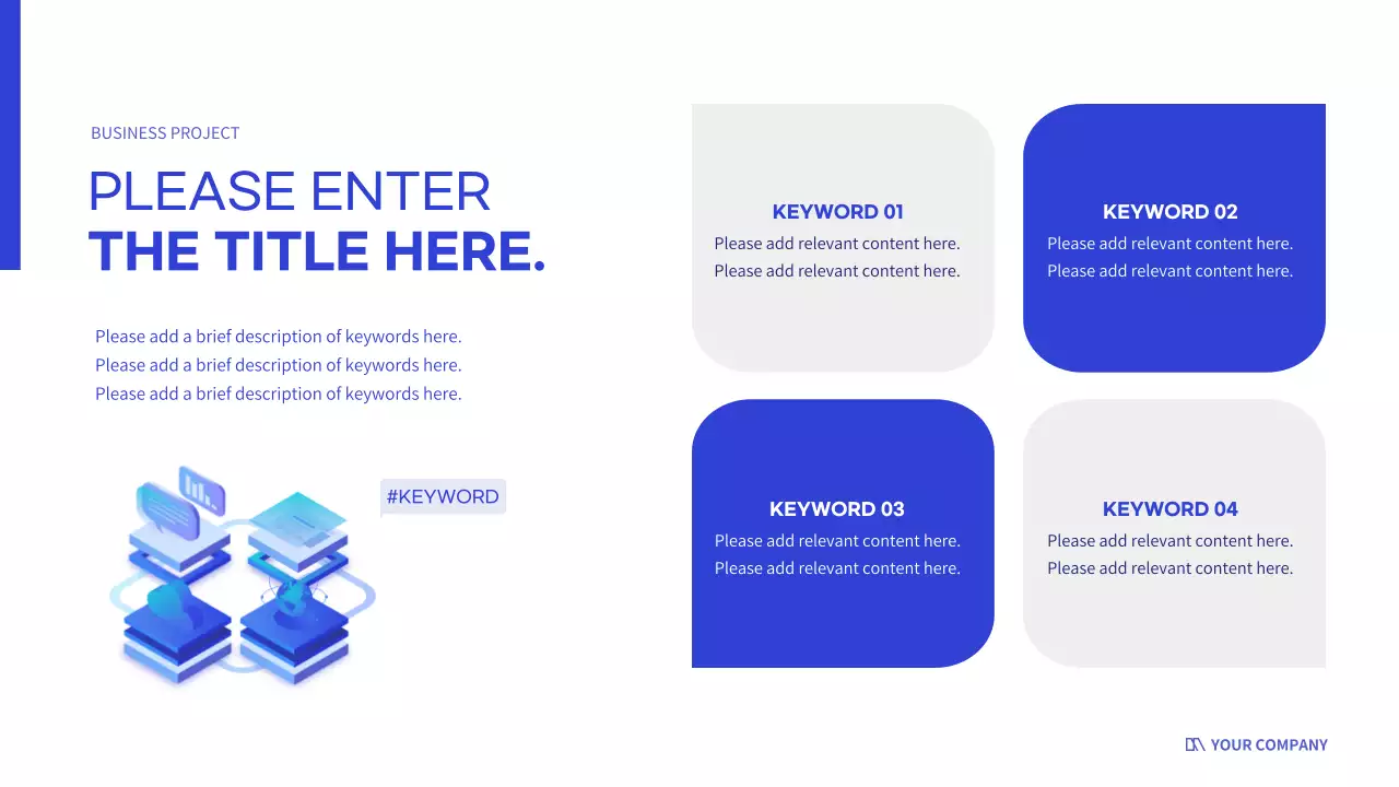 Clean business with white and blue tones