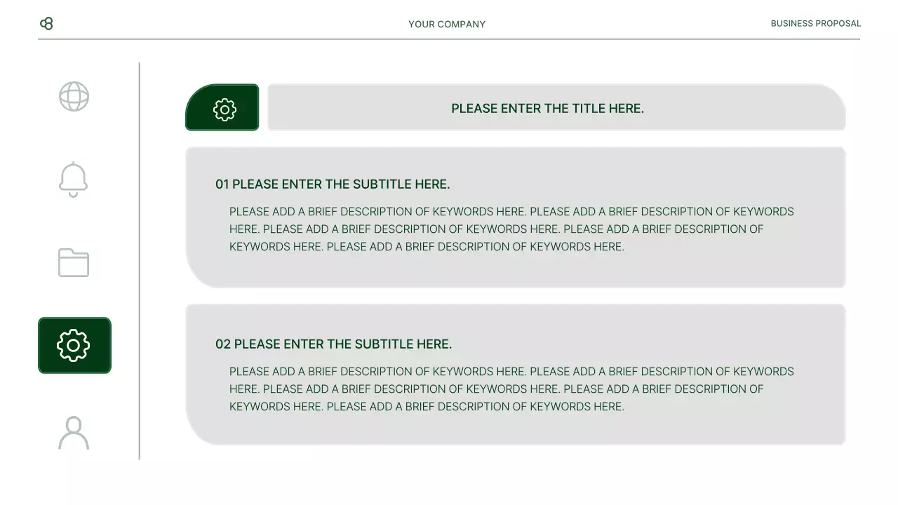 Green Minimal Business Proposal Presentation