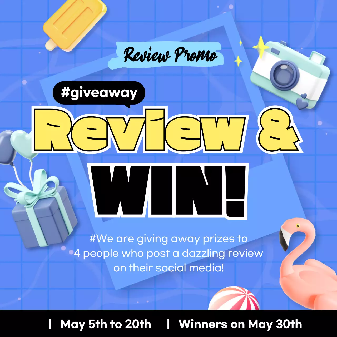 Cool Summer Concept Illustration Event with a Blue Pool Feel