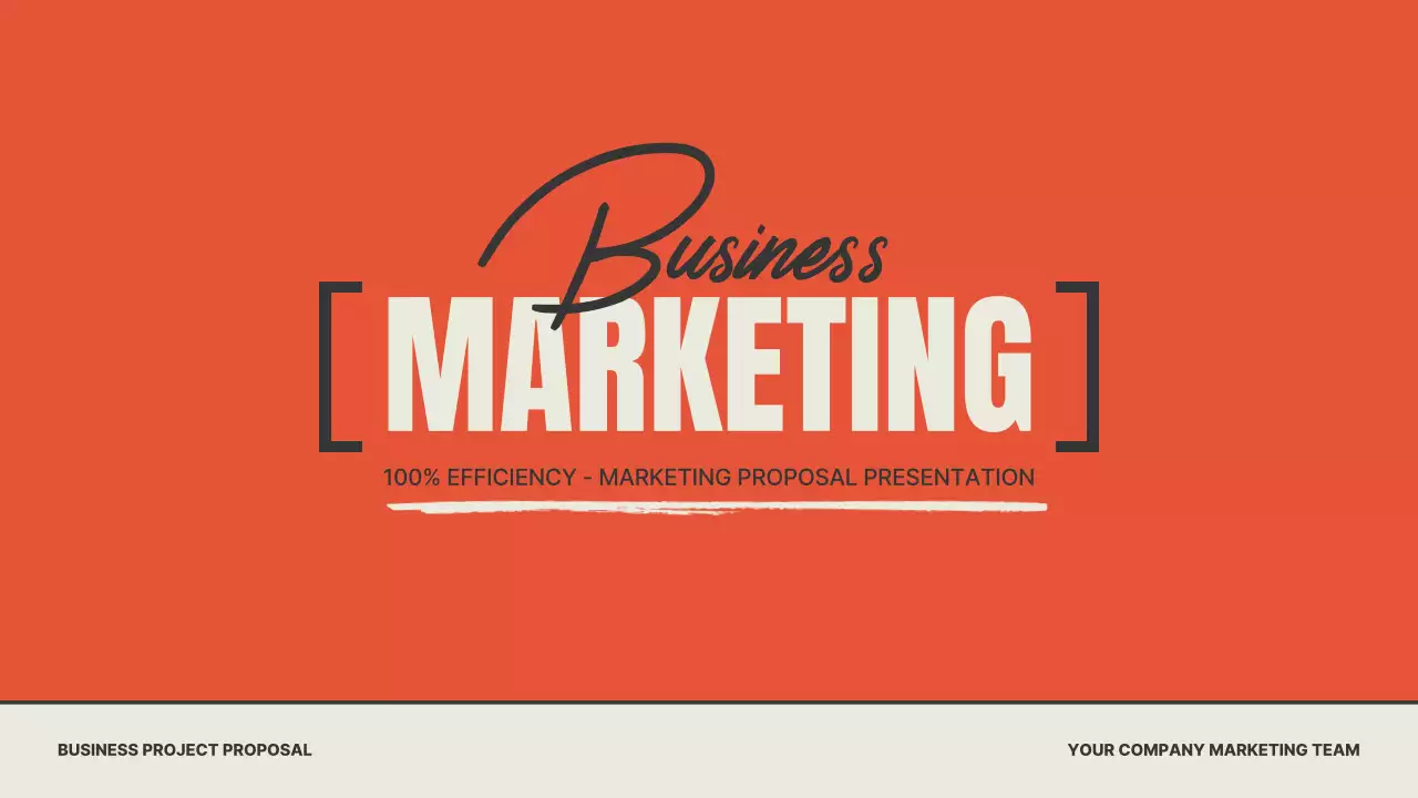 빨강과 베이지색의 레트로한 마케팅 기획서